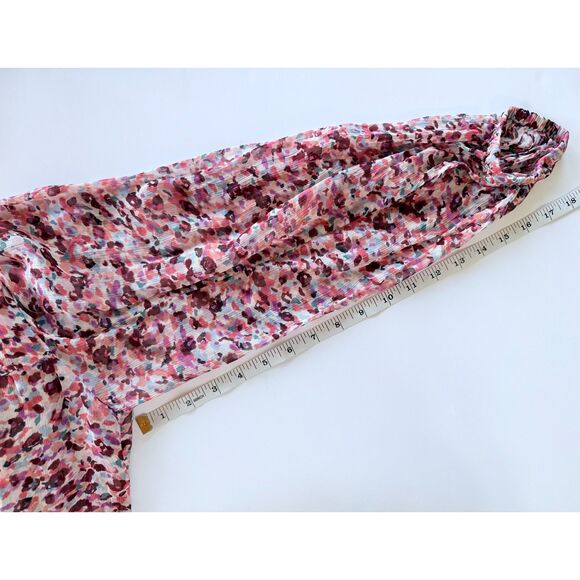 NWT Isabel Marant Étoile Daytonea Floral Long Sleeve Blouse in Raspberry & Ecru - Picture 16 of 16